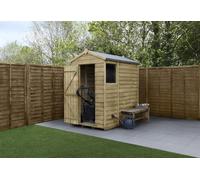 Forest Garden 4X6 4Life Apex Shed 25Yr Guarantee Overlap Pressure Treated - Single Door - 1 Window