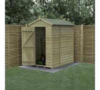 Forest Garden 4X6 Apex Beckwood Shed 25Yr Guarantee Shiplap Pressure Treated - No Windows - Base Included