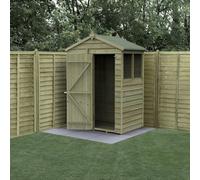 Forest Garden 5X3 4Life Apex Shed 25Yr Guarantee Overlap Pressure Treated - Single Door - 2 Window