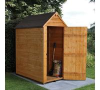 Forest Garden 5X3 Ft Apex Golden Brown Wooden Shed With Floor