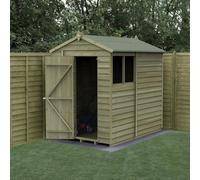 Forest Garden 5X7 4Life Apex Shed 25Yr Guarantee Overlap Pressure Treated - Single Door - 2 Window