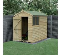 Forest Garden 5X7 Apex Beckwood Shed 25Yr Guarantee Shiplap Pressure Treated - 2 Windows