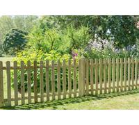 Heavy Duty Pale Fence Panel 6ft x 3ft (1.8m x 0.9m) - Pack of 5 - Treated Timber - Forest Garden
