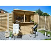 Forest Garden 6X3 25Yr Guarantee Shiplap Pressure Treated - Pent Garden Bar