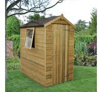 Forest Garden 6X4 Ft Apex Wooden Shed With Floor