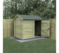 Forest Garden 8X6 Reverse Apex Shed Timberdale 25Yr Guarantee Tongue And Groove Pressure Treated No Window