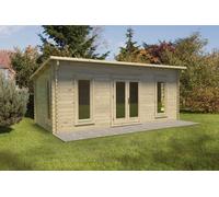 Forest Garden Arley 6.0m x 3.0m Pent Double Glazed Log Cabin (24kg Polyester Felt Without Underlay / Installation Included)