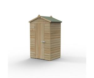 Forest Garden Beckwood Apex Shed 4ft x 3ft Pressure Treated Green Timber Shiplap