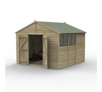 Forest Beckwood Apex Shed - Double Door, 4 Windows - 10ft x 10ft