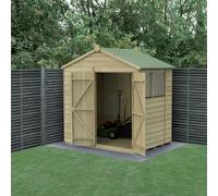 Forest Garden Beckwood Apex Shiplap Pressure Treated Double Door Shed - 7 x 5ft