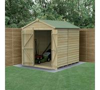 Forest Garden Beckwood Apex Shiplap Pressure Treated Double Door Windowless Shed - 6 x 8ft