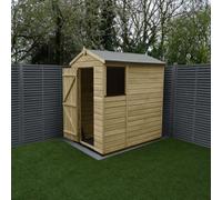 Forest Beckwood Apex Shed - Single Door, 1 Window - 4ft x 6ft