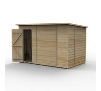 Forest Garden Beckwood 10x6 Pent Shed - No Window, Brown