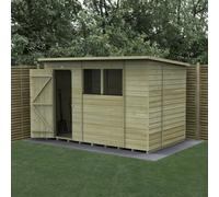 Forest Garden Beckwood Pent Shiplap Pressure Treated Shed - 10 x 6ft