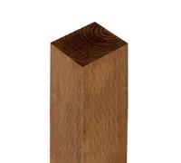 Forest Garden Brown Incised Fence Post 6Ft - 180 X 10 X 10Cm - Pack Of 10
