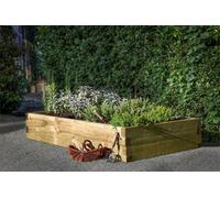 Forest Garden Caledonian Wooden Large Raised Bed - With Base - 90 X 180Cm