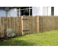 Forest Garden Contemporary Picket Gate 3ft, Sustainably Sourced Timber, Staggered Battens