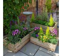 Forest Garden Durham Rectangular Planter - Set of 3