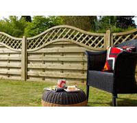 Forest Decorative Europa Prague Fence Panel 1.8m x 1.2m Treated Timber (Pack of 3)