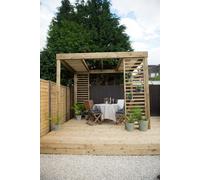 Forest Dining Wooden Garden Pergola Kit with Panels 10'x8'