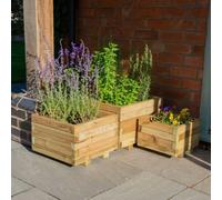 Forest Garden Kendal Square Planter - Set of 3