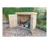 6'5 x 2'10 Forest Overlap Large Double Door Pent Wooden Garden Storage - Bike / Mower Outdoor Store (1.9m x 0.86m)