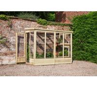 4' x 8' Forest Wallscape Lean To Greenhouse with Open Back (1.28m x 2.52m)