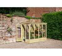 4' x 8' Forest Wallscape Lean To Greenhouse with Solid Back (1.28m x 2.52m)