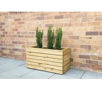 Forest Garden Linear Double Planter, 440 x 800 x 400mm, Mixed Softwood Natural Timber