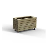 Forest Garden Linear Planter - Double with Wheels (Home Delivery)