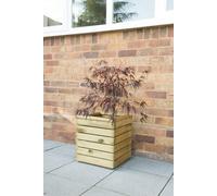 Forest Garden Linear Square Wooden Garden Planter 0.4M X 0.4M