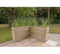 Forest Garden Linear Wooden Garden Corner Planter 1.6M X 1.6M