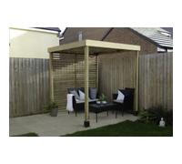 Forest Garden Modular Pergola with 1 Side Panel Pack - 1.97 x 1.97m