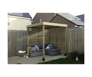 Forest Garden Modular Pergola with 2 Side Panel Pack - 1.97 x 1.97m