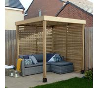 Forest Garden Modular Pergola with 2 Side Panels - Pressure Treated