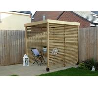 Forest Garden Modular Pergola with 3 Side Panel Packs, 1970 x 1970 x 2045mm, Pressure Treated Timber