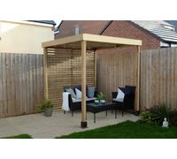 Forest Garden Modular Wooden Pergola With 1 Side Panel Pack