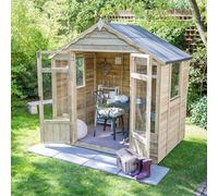 Forest Garden Oakley 7X5 Ft With Double Door & 4 Windows Apex Summer House (H)2210mm X (W)2320mm