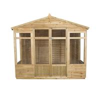 Forest Garden Oakley 8X6 Ft With Double Door & 4 Windows Apex Summer House (H)2290mm X (W)2620mm