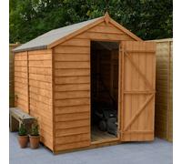 Forest Garden Overlap 8X6 Ft Apex Wooden Dip Treated Shed With Floor - Assembly Service Included