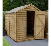 Forest Garden Overlap 8X6 Ft Apex Wooden Pressure Treated Shed With Floor