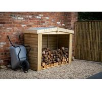 Forest Garden Overlap Wooden Presssure Treated Apex Log Store