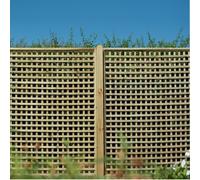 Forest Garden Premium Framed Trellis 180 x 180cm, Chequered Pattern, Mixed Softwood