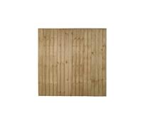Forest Garden Pressure Treated Closeboard Fence Panel 6' x 6', Natural Timber Rough Sawn Finish
