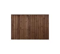 Forest Garden Pressure Treated Closeboard Fence Panel 6ft x 4ft, 1.83m x 1.22m, Brown Timber Rough Sawn Finish