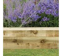 Forest Garden Rough-Sawn Edge Green Timber Sleeper (L)1.8M