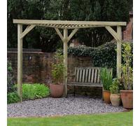 Forest Garden Slatted Corner Pergola - Pressure Treated