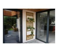 Forest Garden Slatted Wall Planter - 2 Shelf Timber