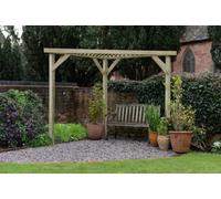 Forest Garden Slatted Wooden Garden Corner Pergola