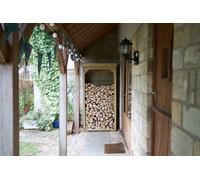 Forest Garden 6' x 3 Pent Upright Overlap Log Store Small
